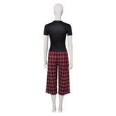 Freakier Friday (2025) Anna Coleman Black Shirt Checked Trousers Set Outfits Cosplay Costume